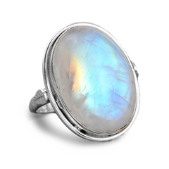 Sterling Silver Rainbow Moonstone Ring