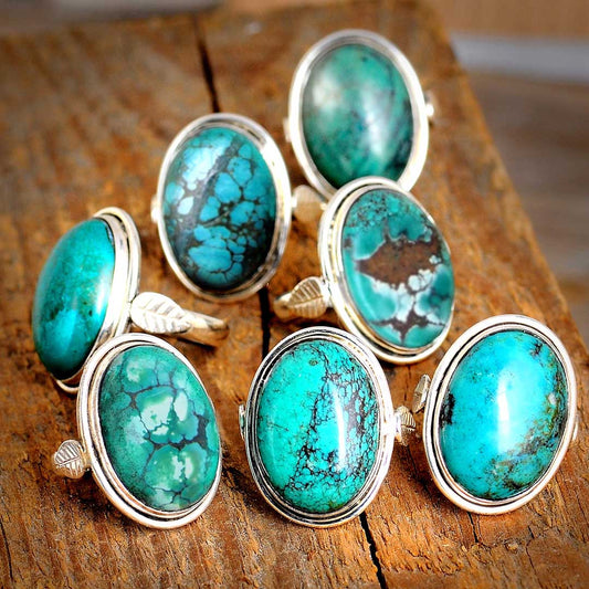 Sterling Silver Large Turquoise Ring