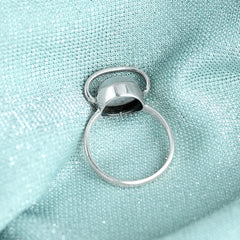 Saturn Moonstone Ring Sterling Silver