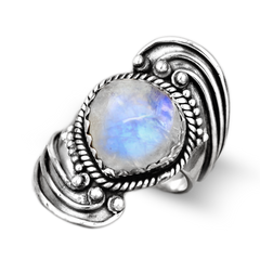 Bohemian Teardrop Moonstone Ring