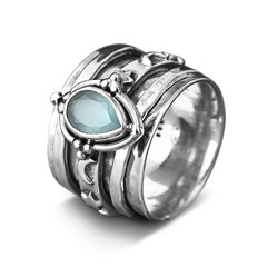 Aquamarine Celestial Fidget Ring