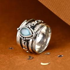 Aquamarine Celestial Fidget Ring