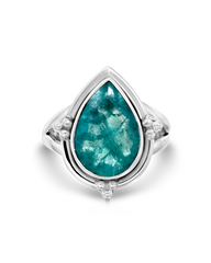 Fluorite Teardrop Ring