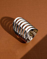 Full Finger Silver Statement Ring