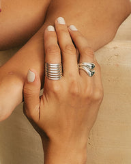 Full Finger Silver Statement Ring