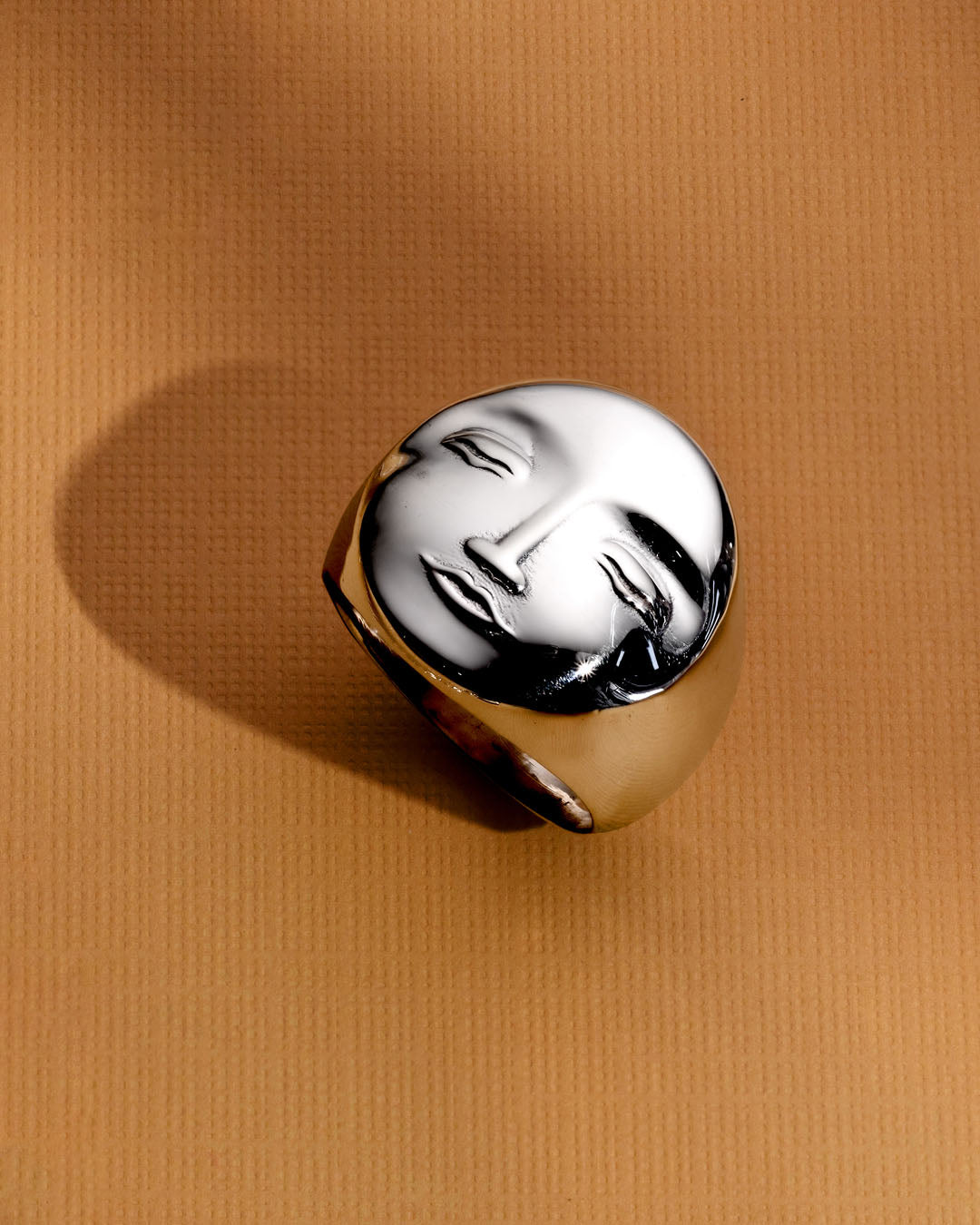 Moon Face Dome Ring