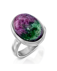 Ruby Zoisite Oval Ring