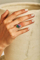 Ruby Zoisite Oval Ring