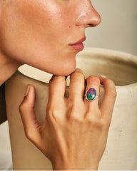 Ruby Zoisite Oval Ring