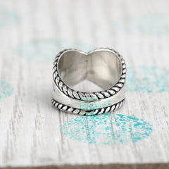 Bohemian Turquoise Ring Sterling Silver