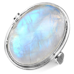 Sterling Silver Rainbow Moonstone Ring